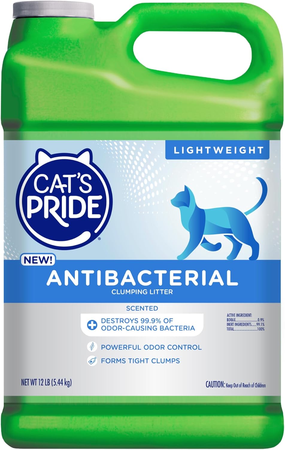 Cat's Pride Antibacterial Cat Litter lightweight clumping litter with powerful odor control and antibacterial formula for cleaner litter boxes.