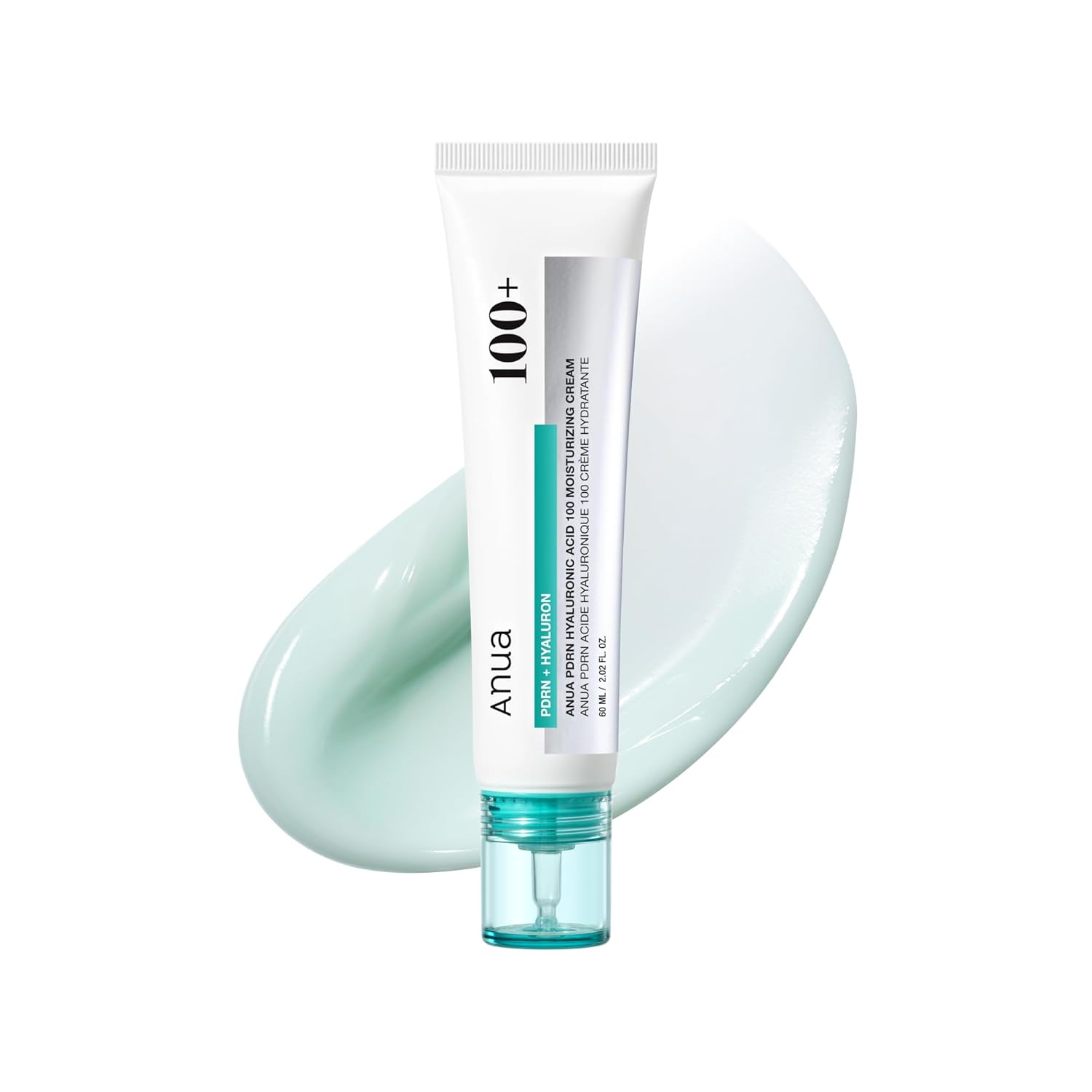 Anua PDRN Hyaluronic Acid 100 Moisturizing Cream lightweight Korean face moisturizer with Salmon DNA and hyaluronic acid for hydrated glowing skin