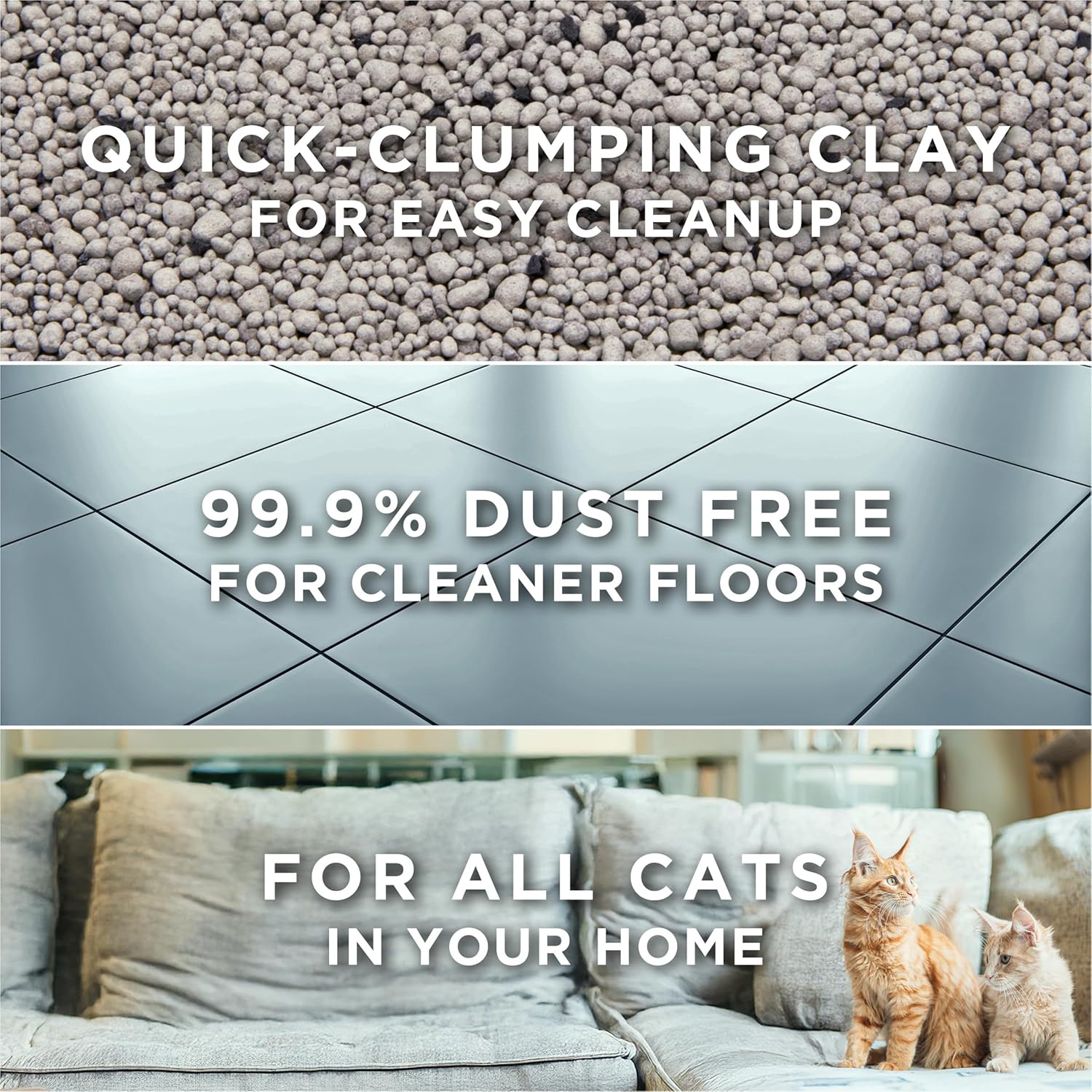 Purina Tidy Cats Free and Clean unscented clumping cat litter with odor control in a 38 lb box for easy litter box maintenance.