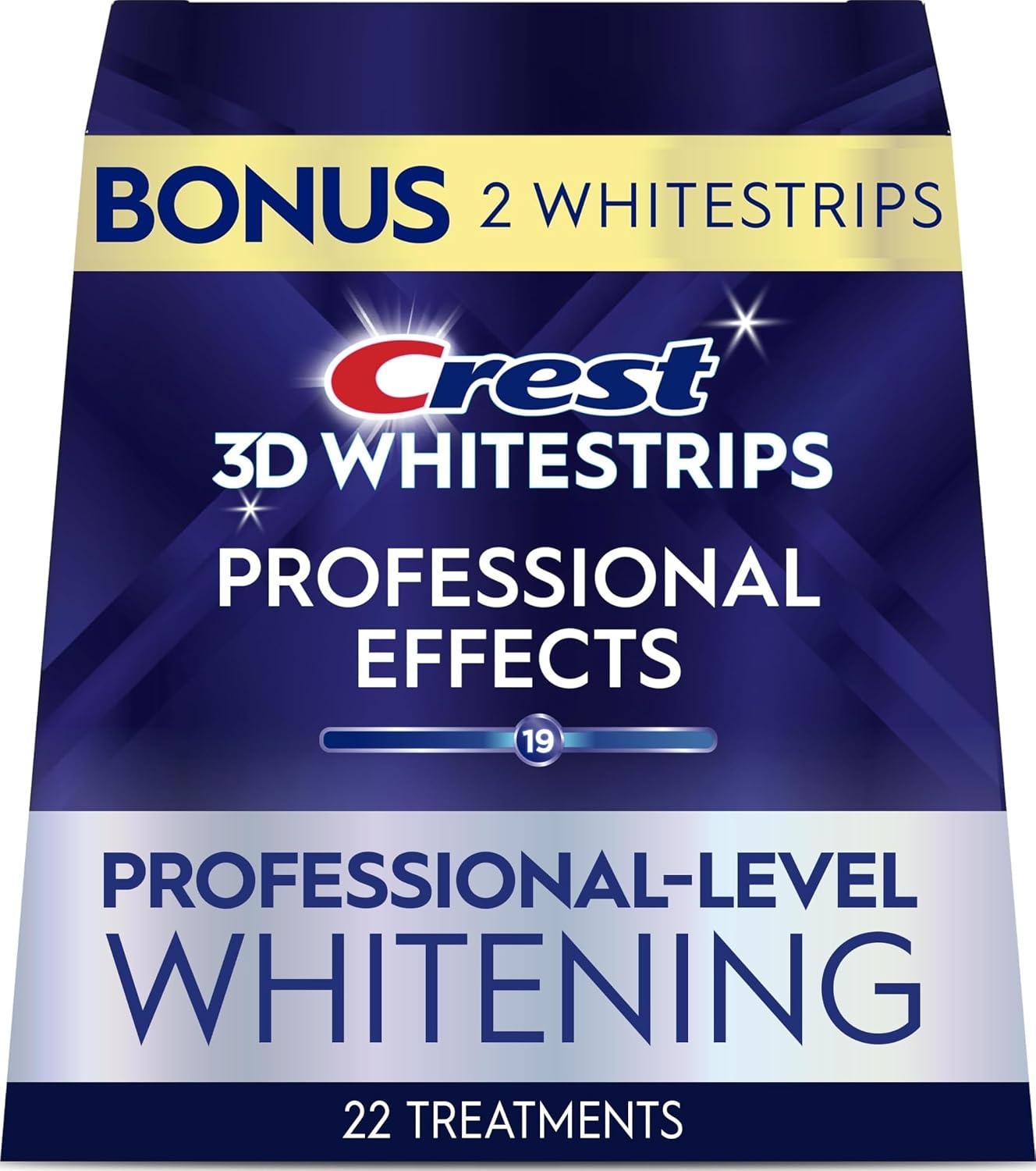 Crest 3D Whitestrips Professional Effects teeth whitening kit with 22 treatments and 44 whitening strips for at-home whitening