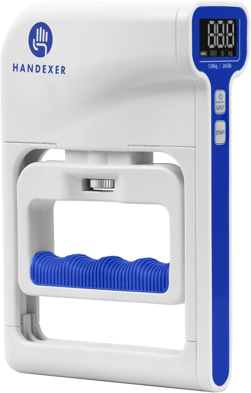Digital Grip Strength Tester Hand Dynamometer with Backlit LCD Display for Accurate Hand Strength Measurement and Training