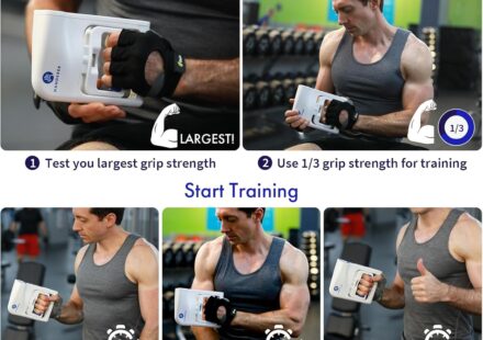 Digital Grip Strength Tester Hand Dynamometer with Backlit LCD Display for Accurate Hand Strength Measurement and Training