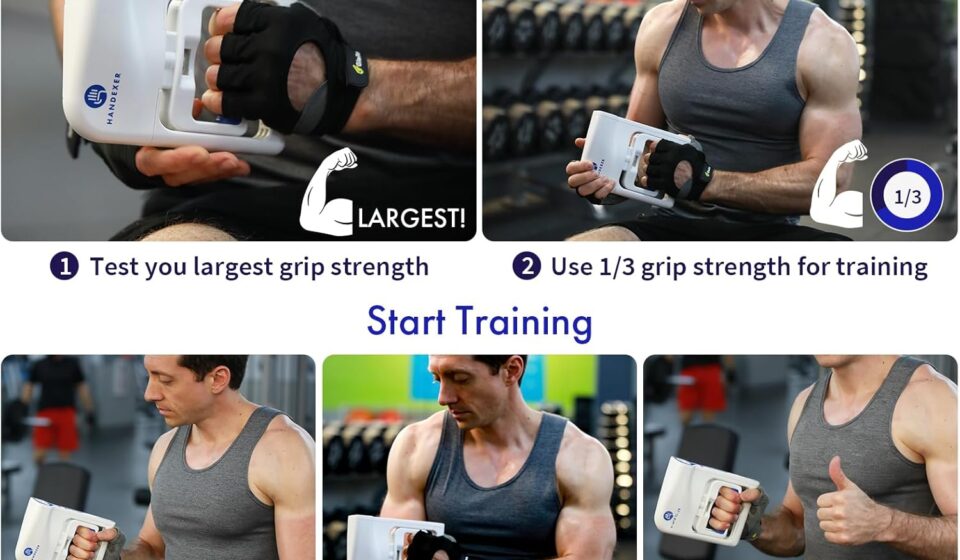 Digital Grip Strength Tester Hand Dynamometer with Backlit LCD Display for Accurate Hand Strength Measurement and Training