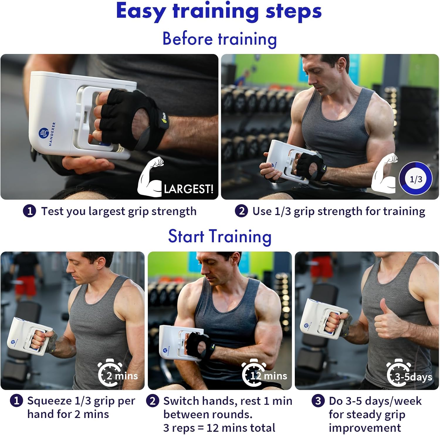 Digital Grip Strength Tester Hand Dynamometer with Backlit LCD Display for Accurate Hand Strength Measurement and Training