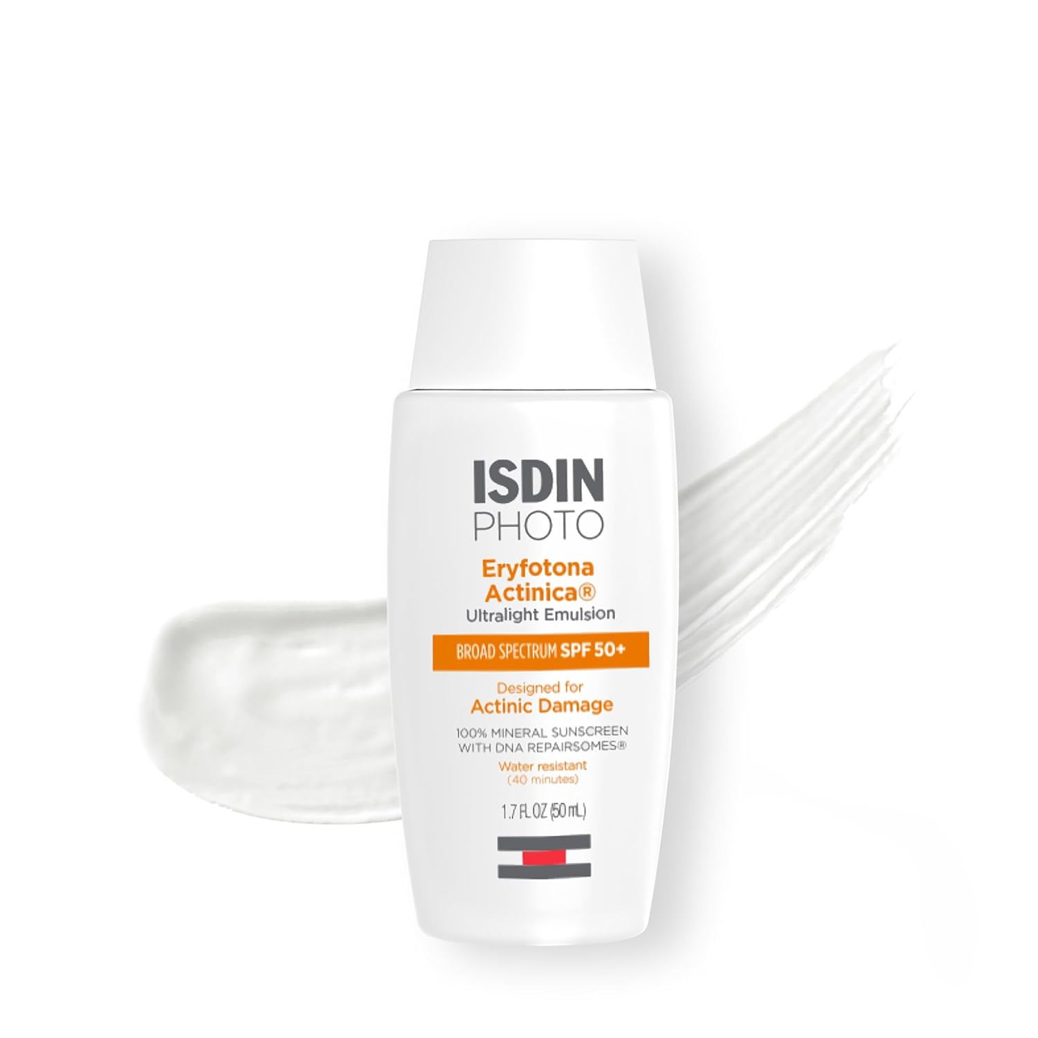 ISDIN Eryfotona Actinica SPF 50+ mineral sunscreen with zinc oxide for sensitive skin and daily facial sun protection