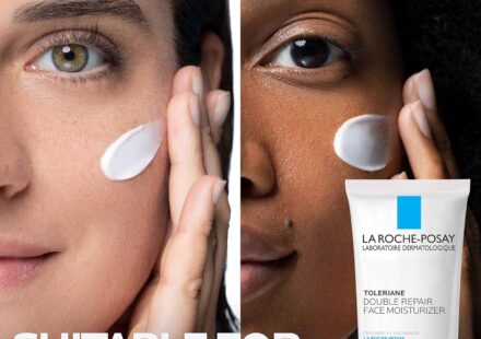 La Roche-Posay Toleriane Double Repair Face Moisturizer with Ceramide and Niacinamide for daily hydration and skin barrier support.