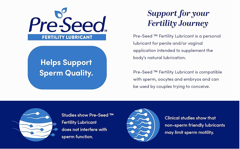Pre-Seed Fertility Lubricant designed for couples trying to conceive, featuring a fertility-friendly formula for intimate comfort.