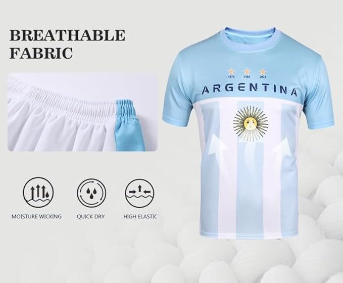 Kids soccer jersey for boys and girls featuring a youth football shirt design for training, sports games, and fan activities.