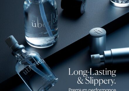 Uberlube Premium Silicone Lubricant 3.79 fl oz bottle featuring a long-lasting waterproof and ultra-smooth unscented formula.