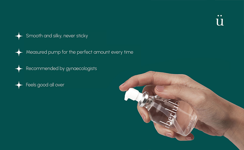 Uberlube Premium Silicone Lubricant 3.79 fl oz bottle featuring a long-lasting waterproof and ultra-smooth unscented formula.