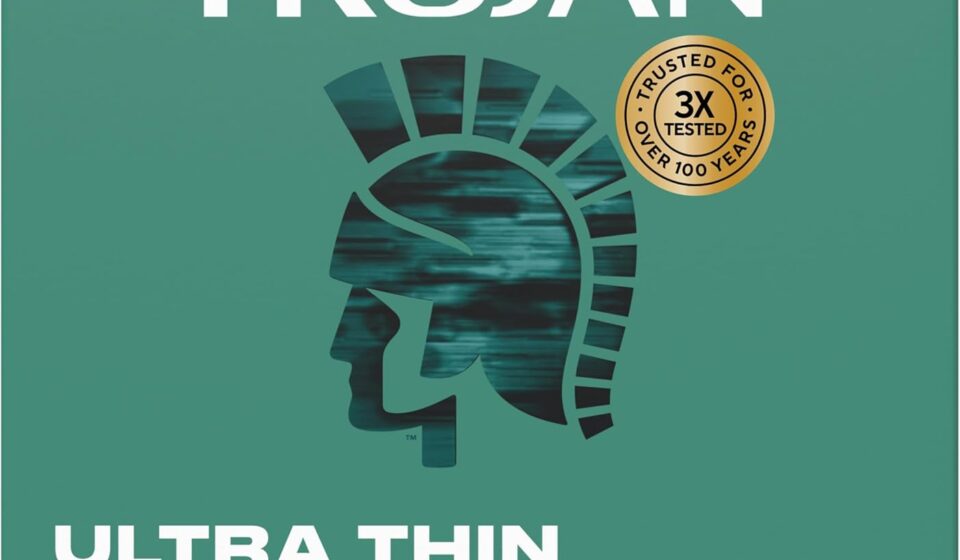 Trojan Ultra Thin Latex Lubricated Condoms 36 count package designed for enhanced sensitivity, comfort, and reliable protection.