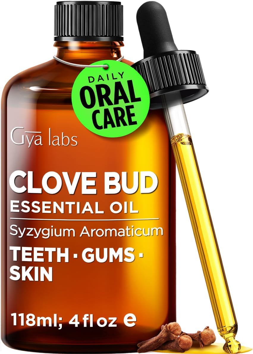 100% Pure Clove Essential Oil 4 fl oz natural clove oil for aromatherapy diffuser hair skin and DIY candle making