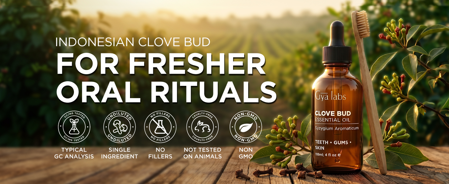 100% Pure Clove Essential Oil 4 fl oz natural clove oil for aromatherapy diffuser hair skin and DIY candle making