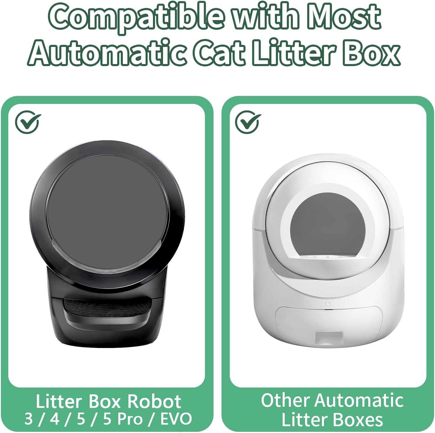 ANWA 40 count heavy duty extra thick cat litter box liners compatible with automatic cat litter boxes and Litter-Robot 4 and 5