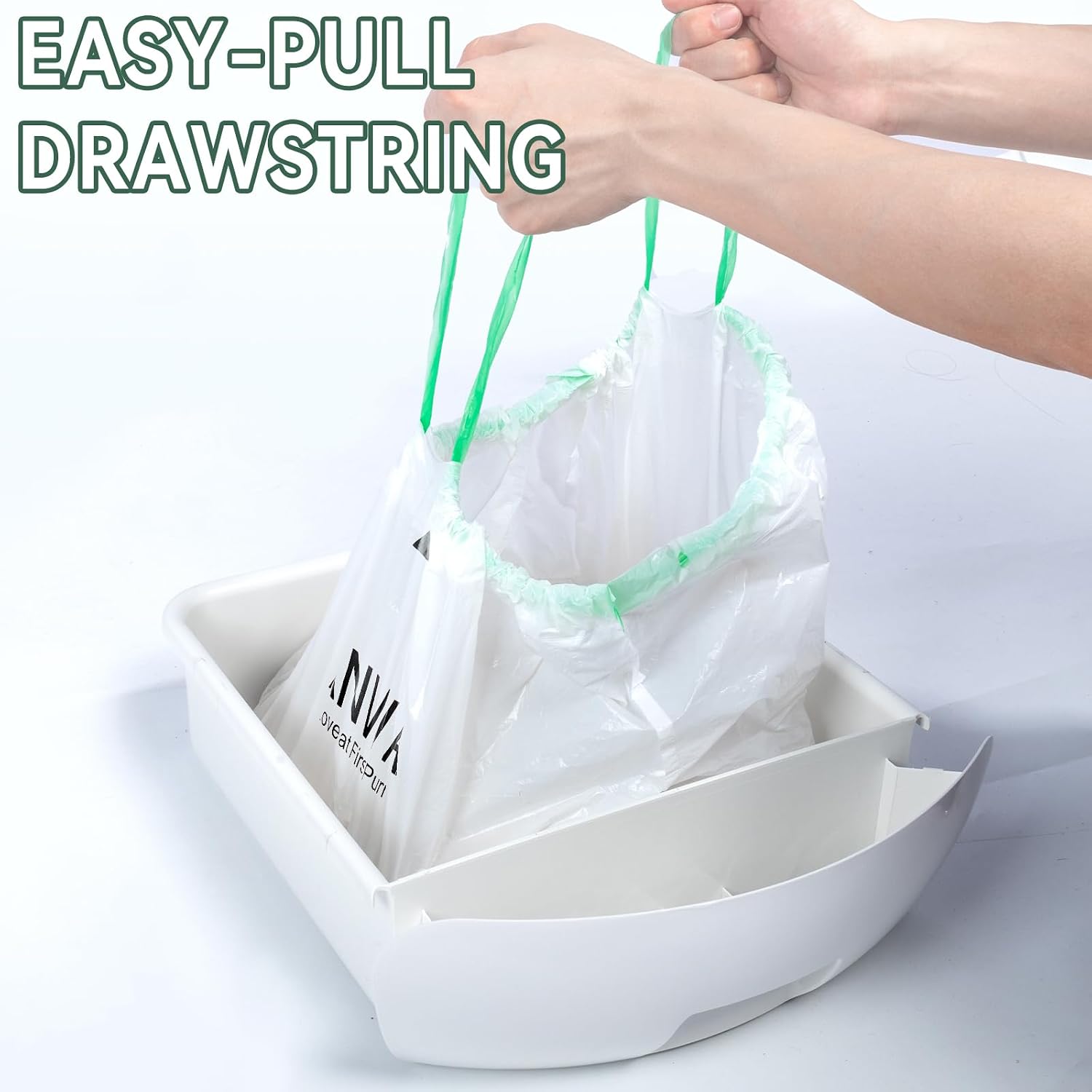 ANWA 40 count heavy duty extra thick cat litter box liners compatible with automatic cat litter boxes and Litter-Robot 4 and 5