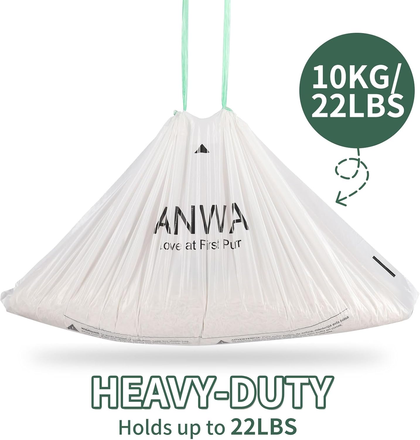 ANWA 40 count heavy duty extra thick cat litter box liners compatible with automatic cat litter boxes and Litter-Robot 4 and 5