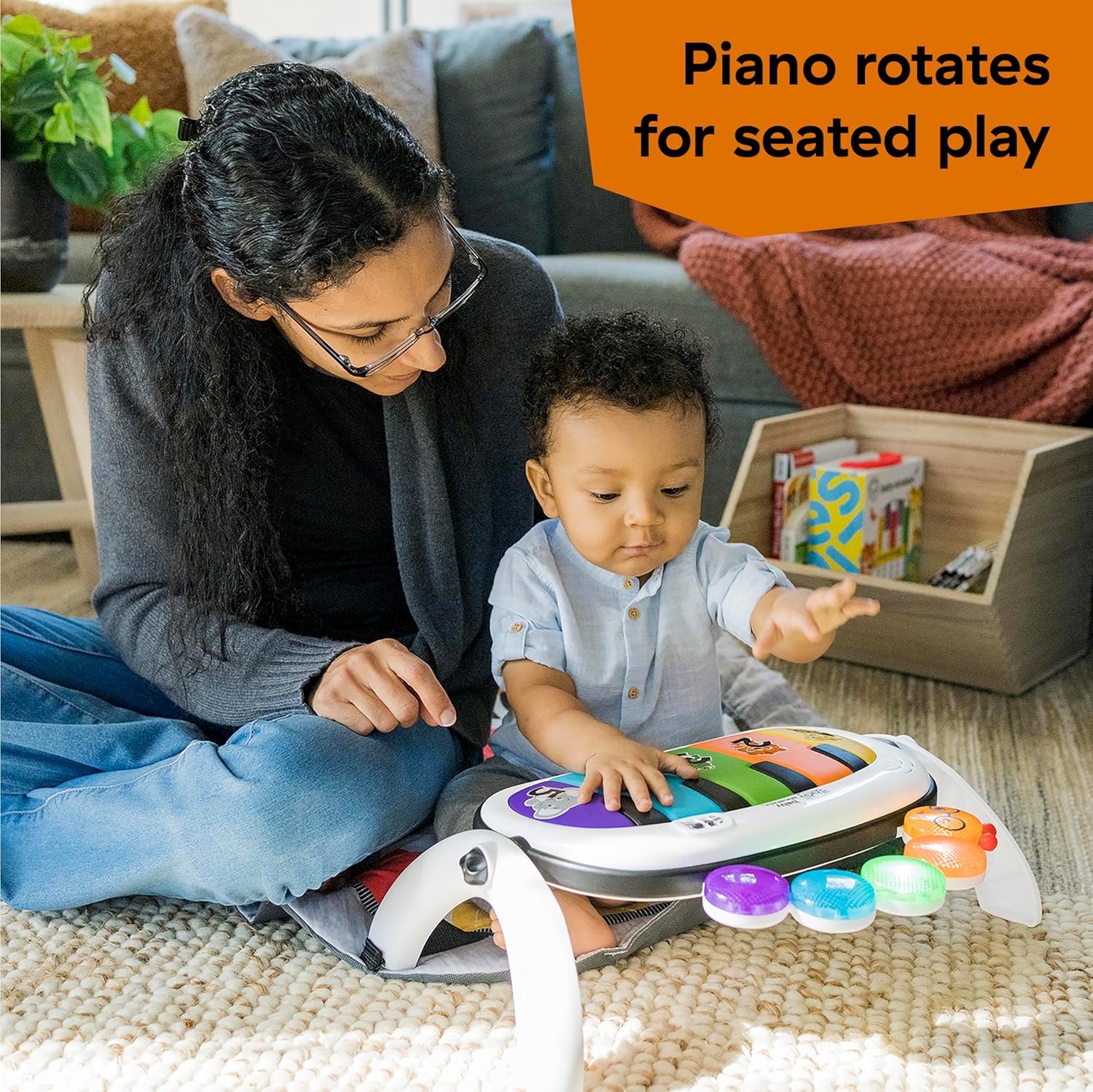 Baby Einstein 4-in-1 Kickin' Tunes Music and Language Play Gym with piano tummy time activity mat for newborns and infants