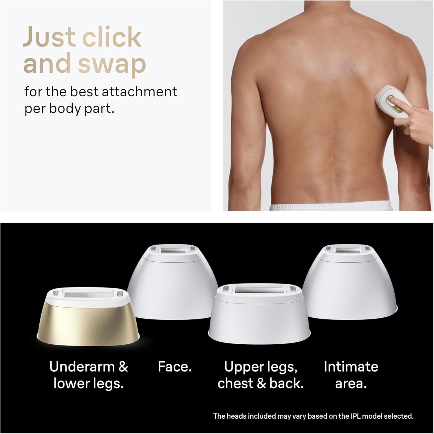 Braun Silk Expert Pro 5 IPL hair removal device with two precision heads for at-home hair reduction for women and men