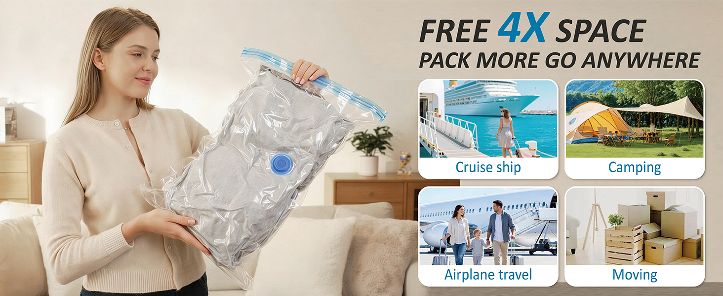 Cozy Essential vacuum storage bags 20 combo pack with 80 percent compression for clothes blankets pillows bedding and comforters