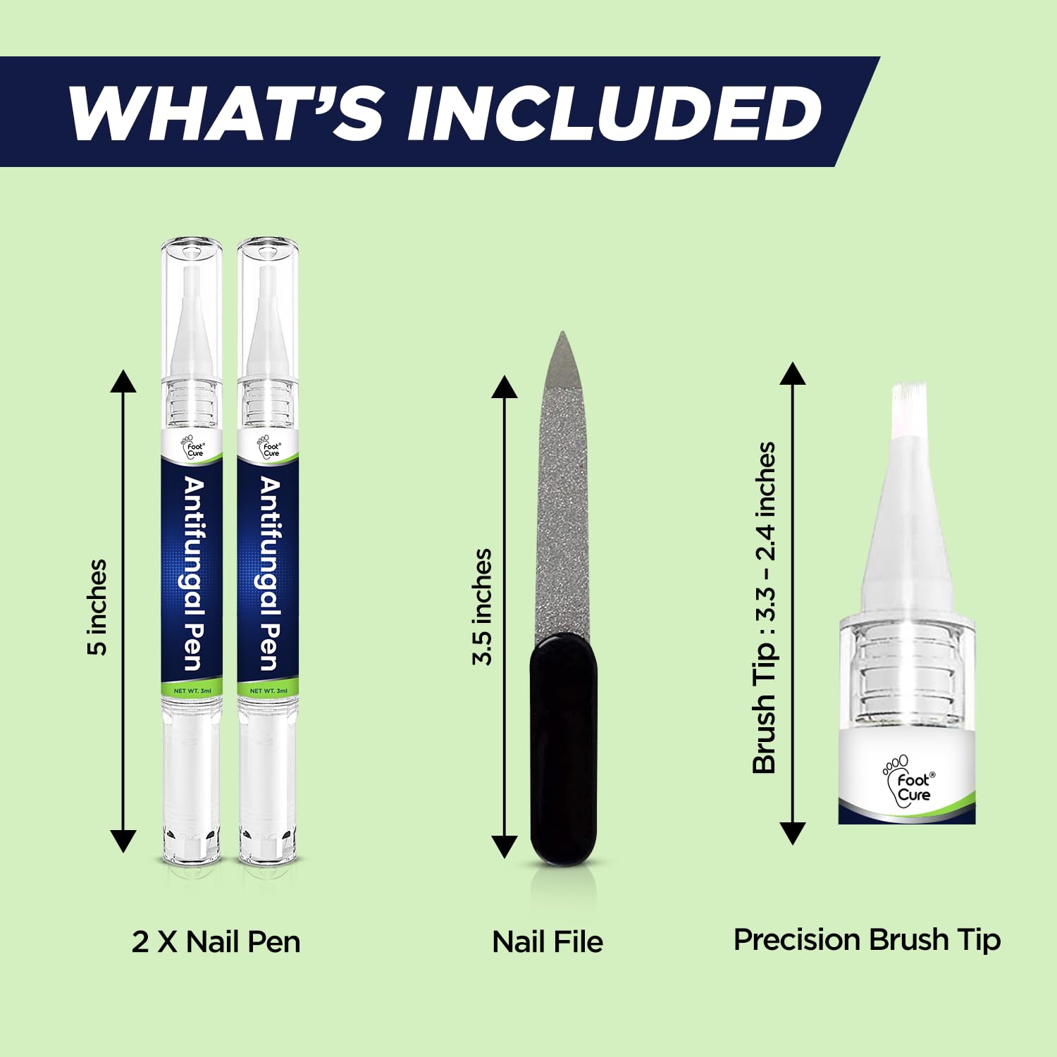 Footcure Antifungal Nail Treatment Pen with 25 percent undecylenic acid tea tree oil and oregano oil for toenail and fingernail care