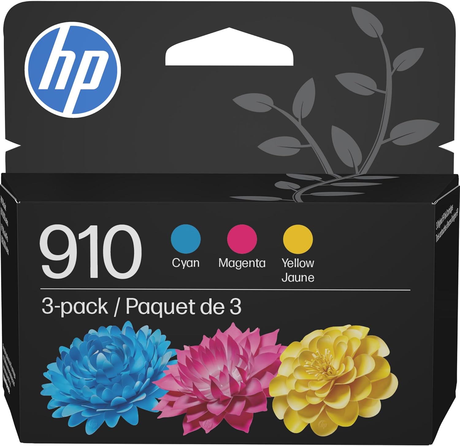 HP 910 original cyan magenta yellow ink cartridges 3-pack compatible with HP OfficeJet 8010 8020 and OfficeJet Pro 8030 printers