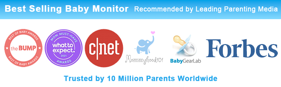 HelloBaby No WiFi Baby Monitor HB6550 with 5 inch screen pan tilt zoom camera night vision two way talk and long battery life