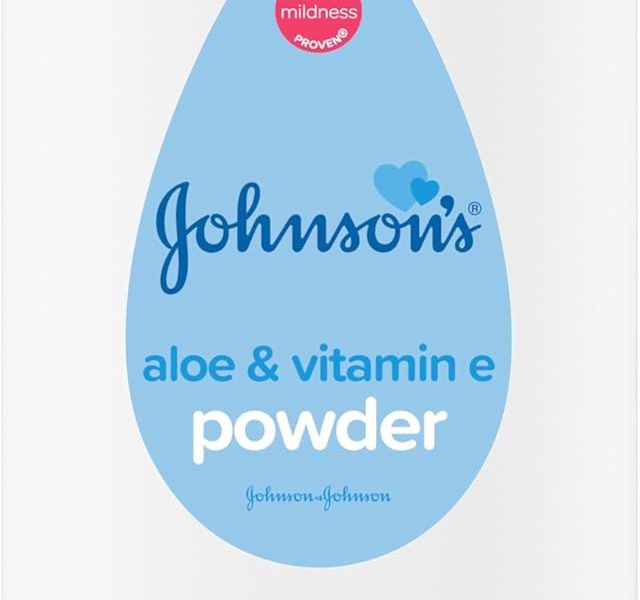 Johnson's Baby Powder with naturally derived cornstarch aloe and Vitamin E hypoallergenic baby powder for delicate skin 15 oz