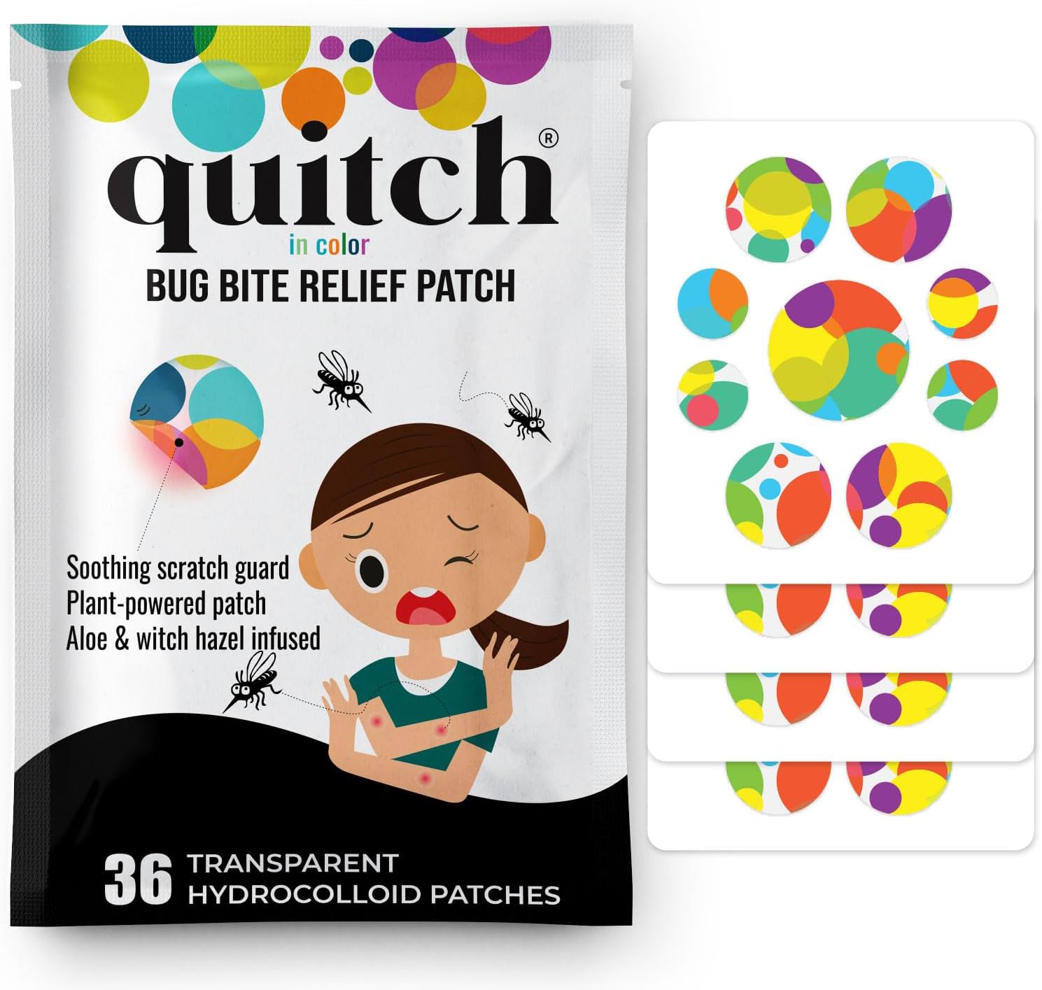 Mosquito Bite Itch Relief Bug Bite Patch for insect bite treatment and anti-itch protection during camping travel and outdoor activities