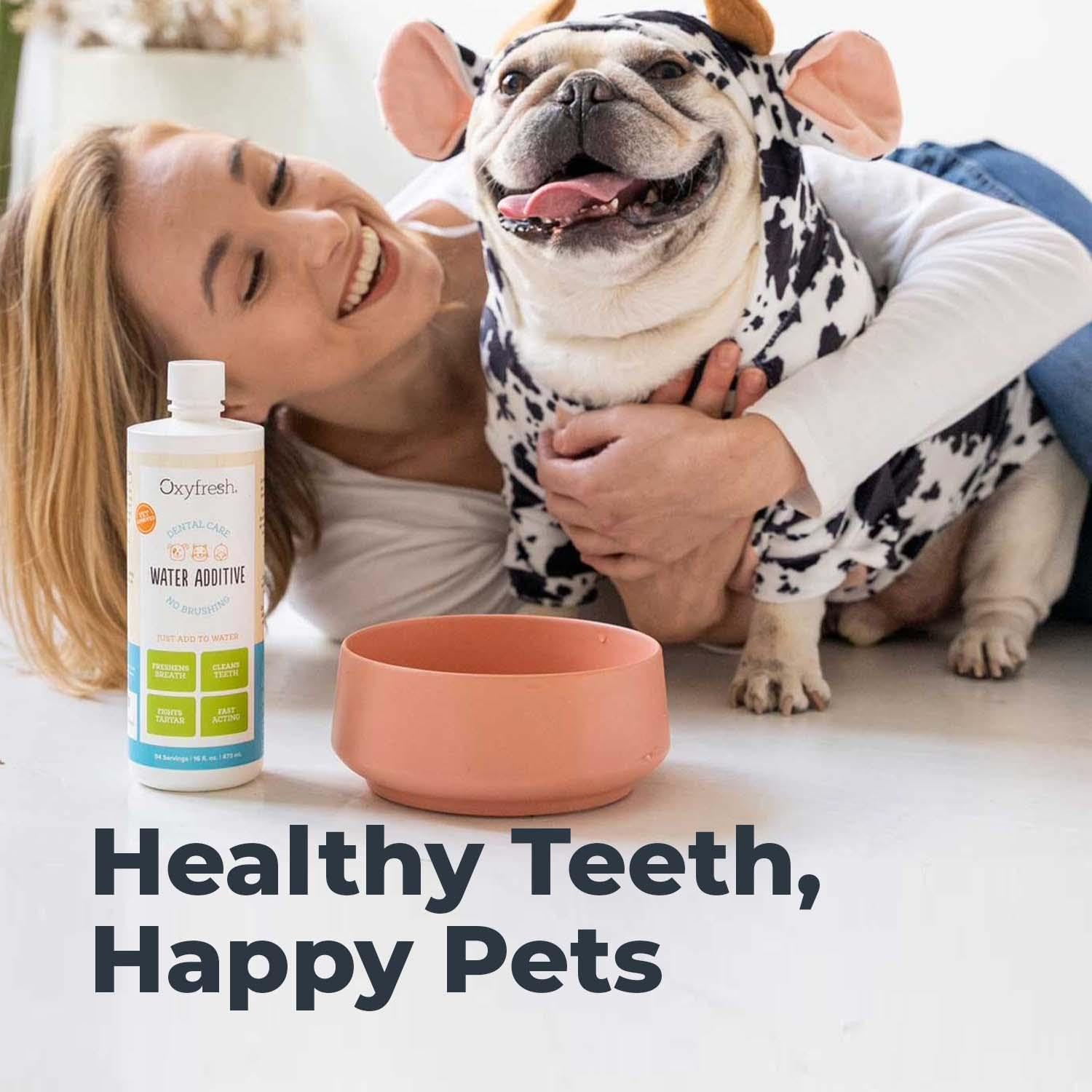Oxyfresh Premium Pet Dental Care Solution water additive for dogs and cats to support fresh breath and daily oral hygiene