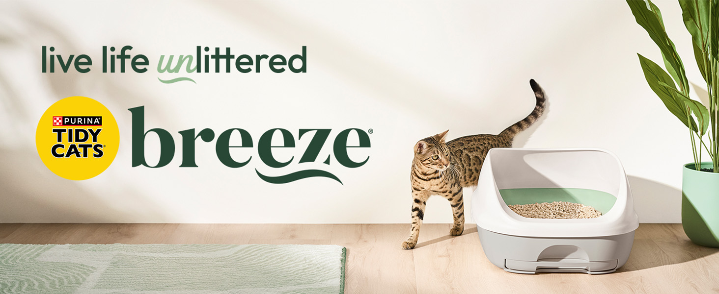 Purina Tidy Cats Breeze Pads Refill Pack 8 count disposable absorbent cat litter pads for multi-cat Breeze litter system
