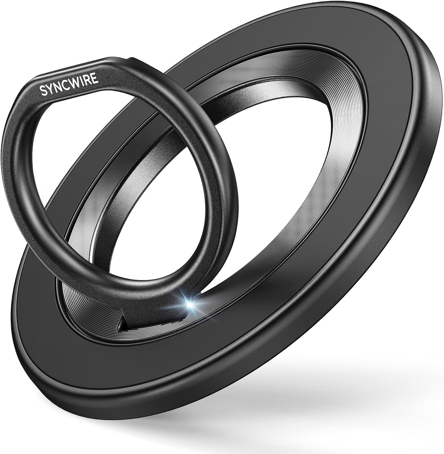 SYNCWIRE Magnetic Phone Ring Holder for MagSafe – 360° Rotating Finger Grip, Kickstand & Two-Sided Magnetic Phone Stand Compatible with iPhone 17, 16, 15, 14, 13 & 12 Series