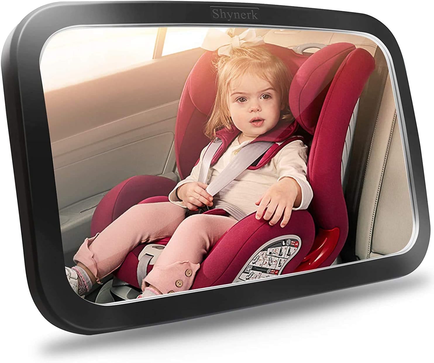 Shynerk Baby Car Mirror – Rear Facing Infant Safety Car Seat Mirror with Wide Crystal Clear View, Shatterproof, 360° Rotation, Crash Tested & Certified