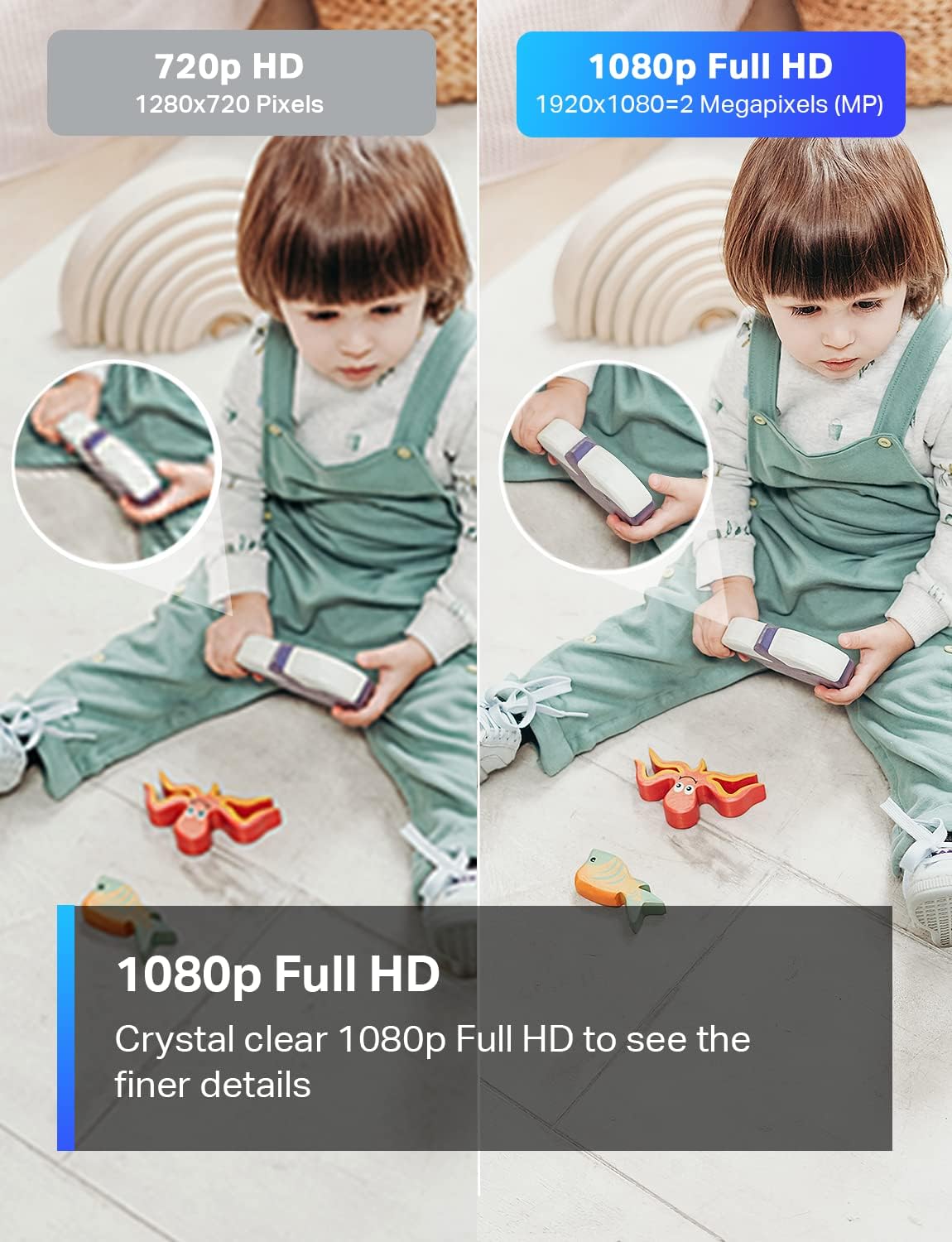 TP-Link Tapo C100 1080P indoor security camera with motion detection night vision two-way audio baby monitor and pet camera