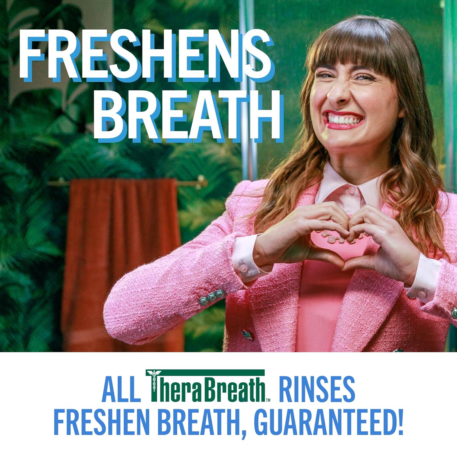 TheraBreath Fresh Breath Mouthwash Icy Mint alcohol-free oral rinse 16 fl oz pack of 2 for long-lasting fresh breath