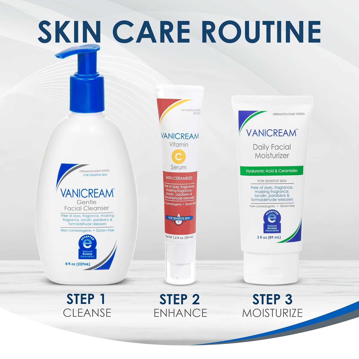 Vanicream Daily Facial Moisturizer with 5 key ceramides and hyaluronic acid for sensitive skin 3 fl oz