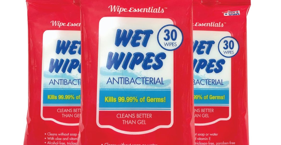 WipeEssentials alcohol-free hand sanitizer wipes with Aloe Vera and Vitamin E unscented travel-size wipes for adults and kids 90 count