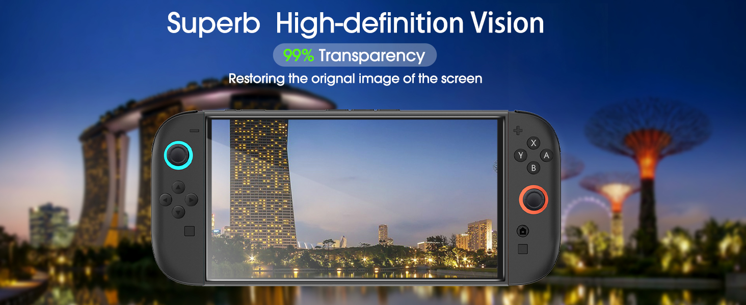 amFilm Auto-Alignment OneTouch tempered glass screen protector for Nintendo Switch 2 2025 with bubble-free installation and scratch-resistant protection