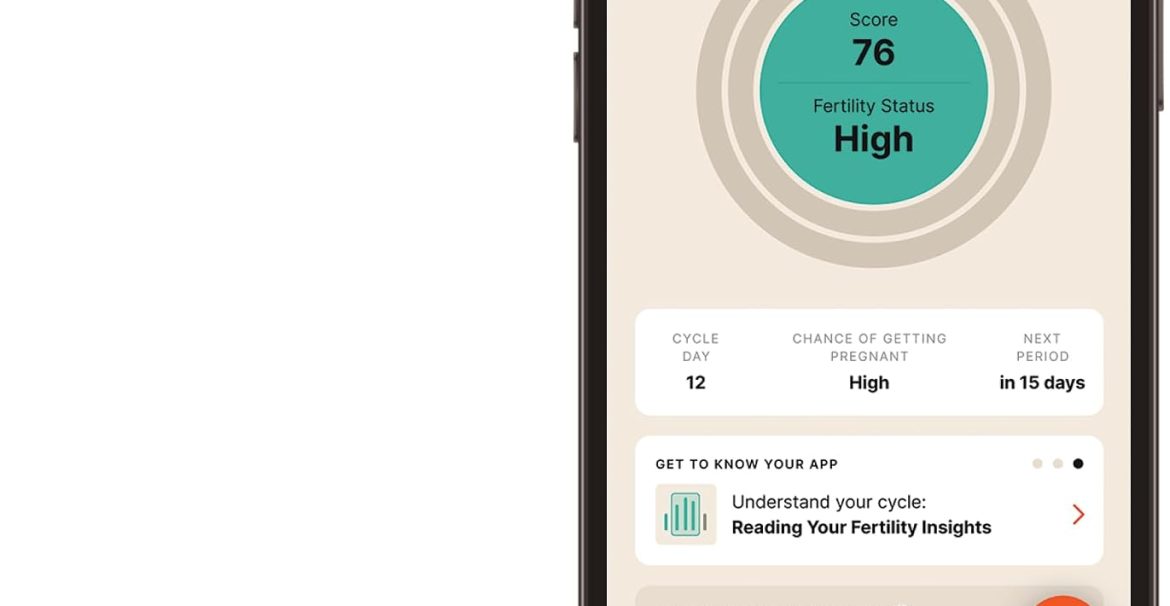 kegg Fertility Tracker with free fertility app for predicting fertile window and identifying most fertile days