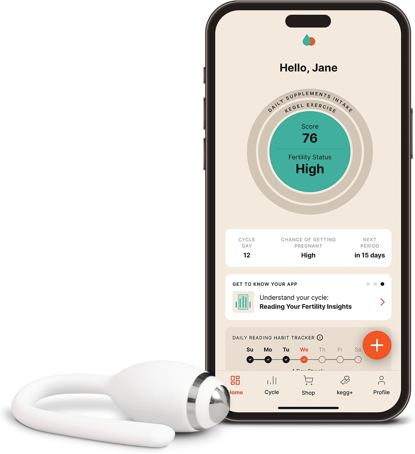 kegg Fertility Tracker with free fertility app for predicting fertile window and identifying most fertile days
