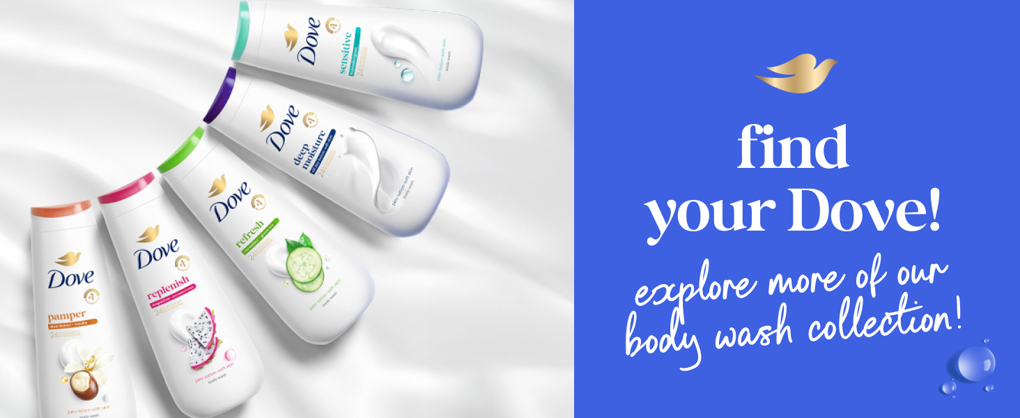 Dove 24hr Lotion Body Wash Deep Moisture 30.6 oz with MicroMoisture Technology for soft hydrated skin