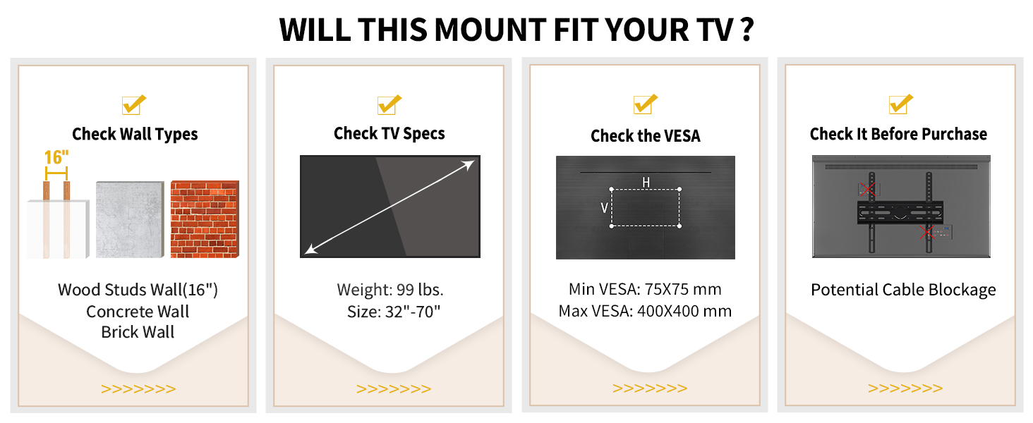 Mounting Dream full motion TV wall mount for 32 to 70 inch TVs supporting up to 99 pounds with adjustable viewing