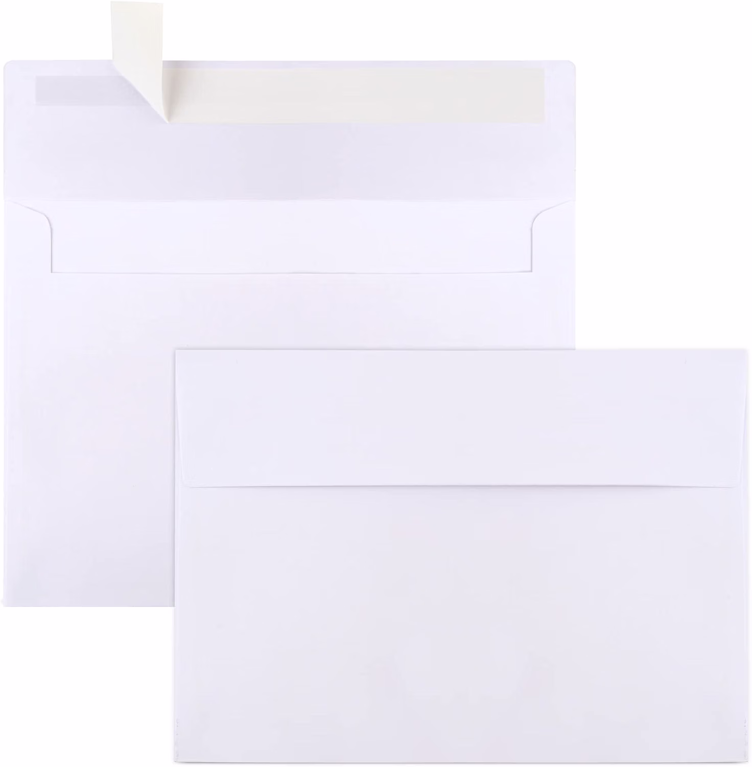 50 Pack 5x7 White A7 Self Seal Printable Envelopes for Invitations and Greeting Cards