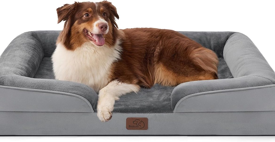 Bedsure Orthopedic Dog Bed Large Size Washable Original Design for Dogs