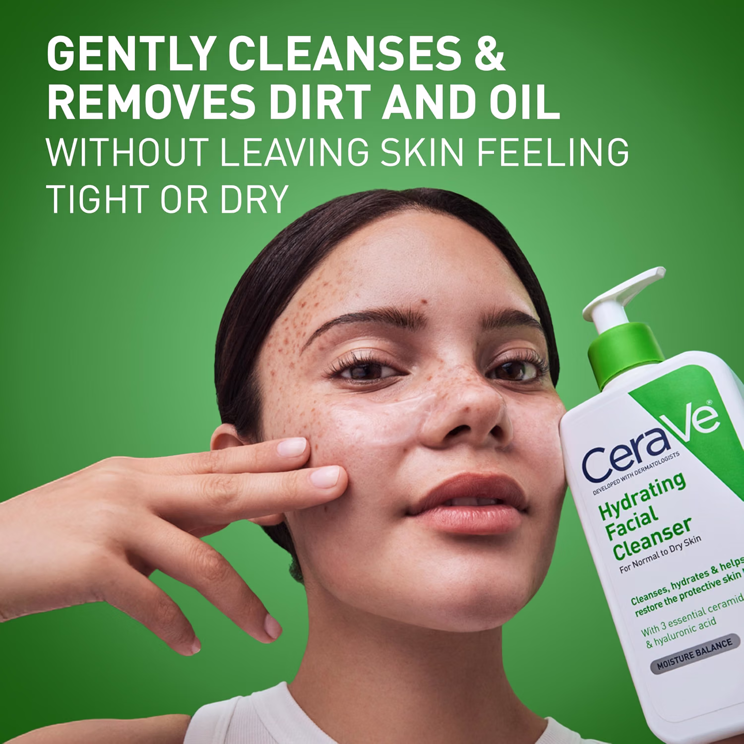 CeraVe Hydrating Cleanser with Hyaluronic Acid Face Wash for Dry Skin 16 oz