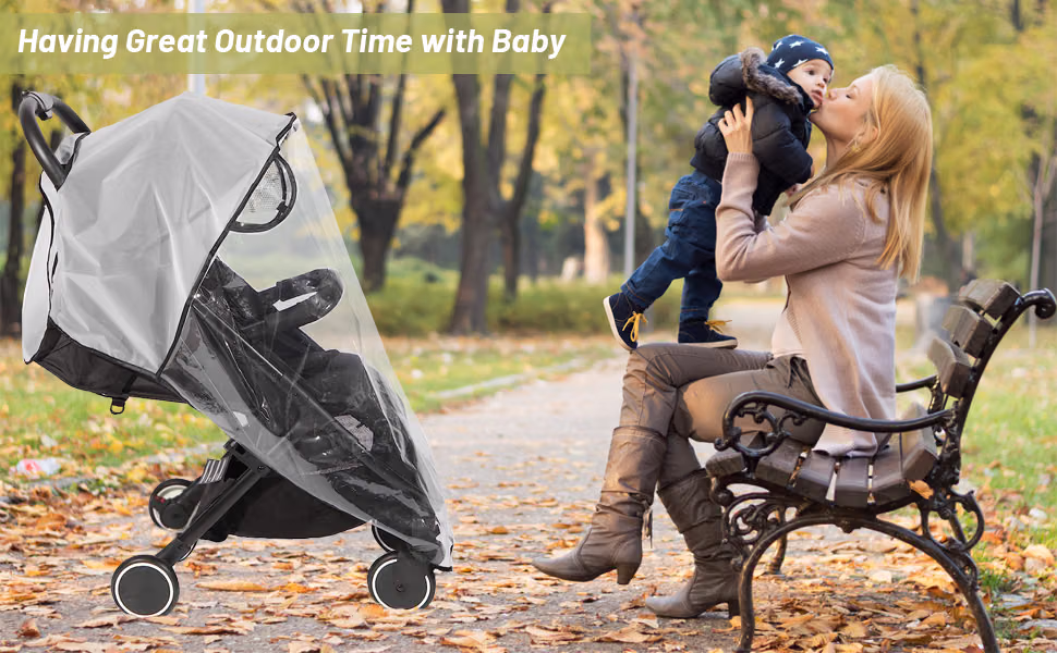 Clear Stroller Rain Cover Universal Waterproof Baby Stroller Weather Shield