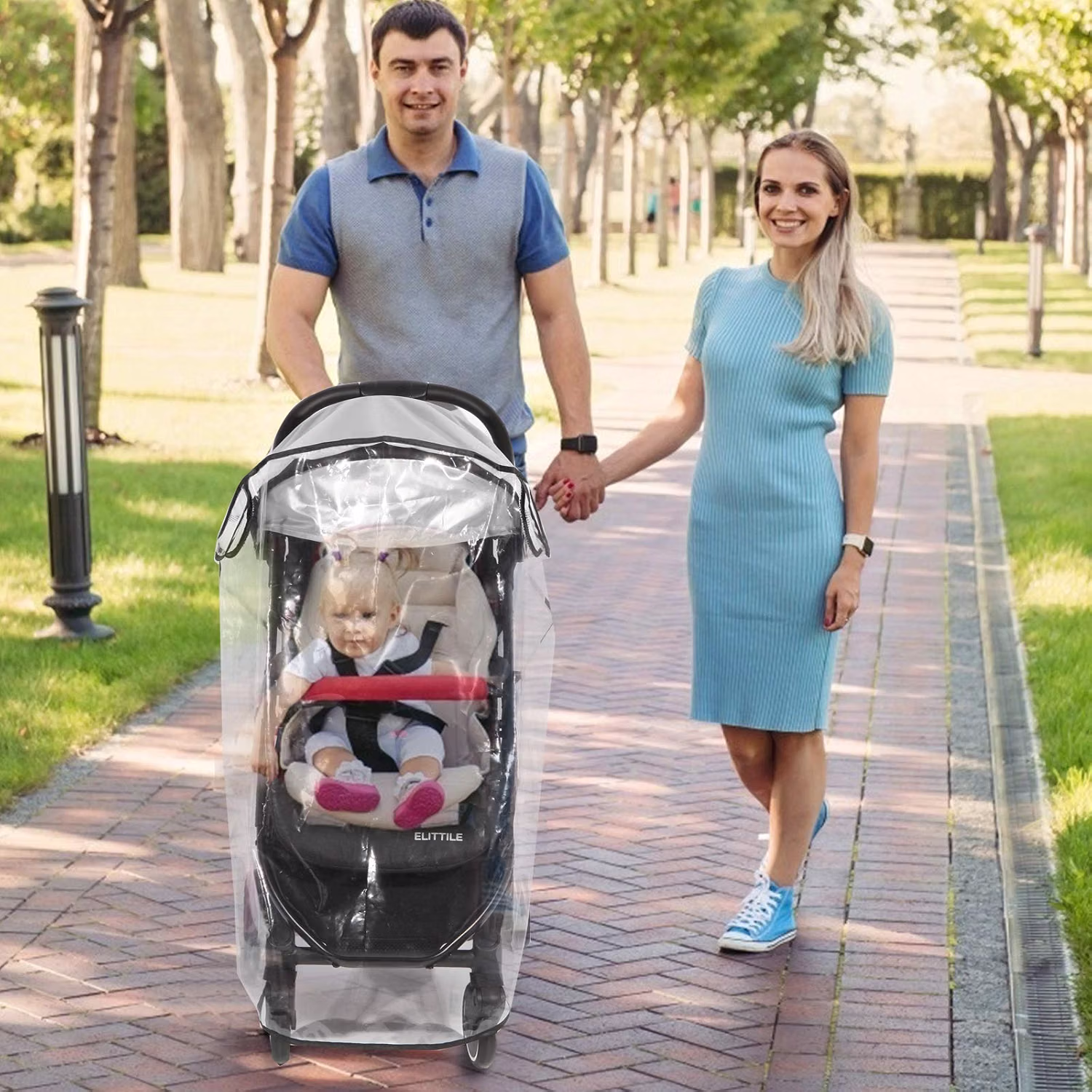 Clear Stroller Rain Cover Universal Waterproof Baby Stroller Weather Shield