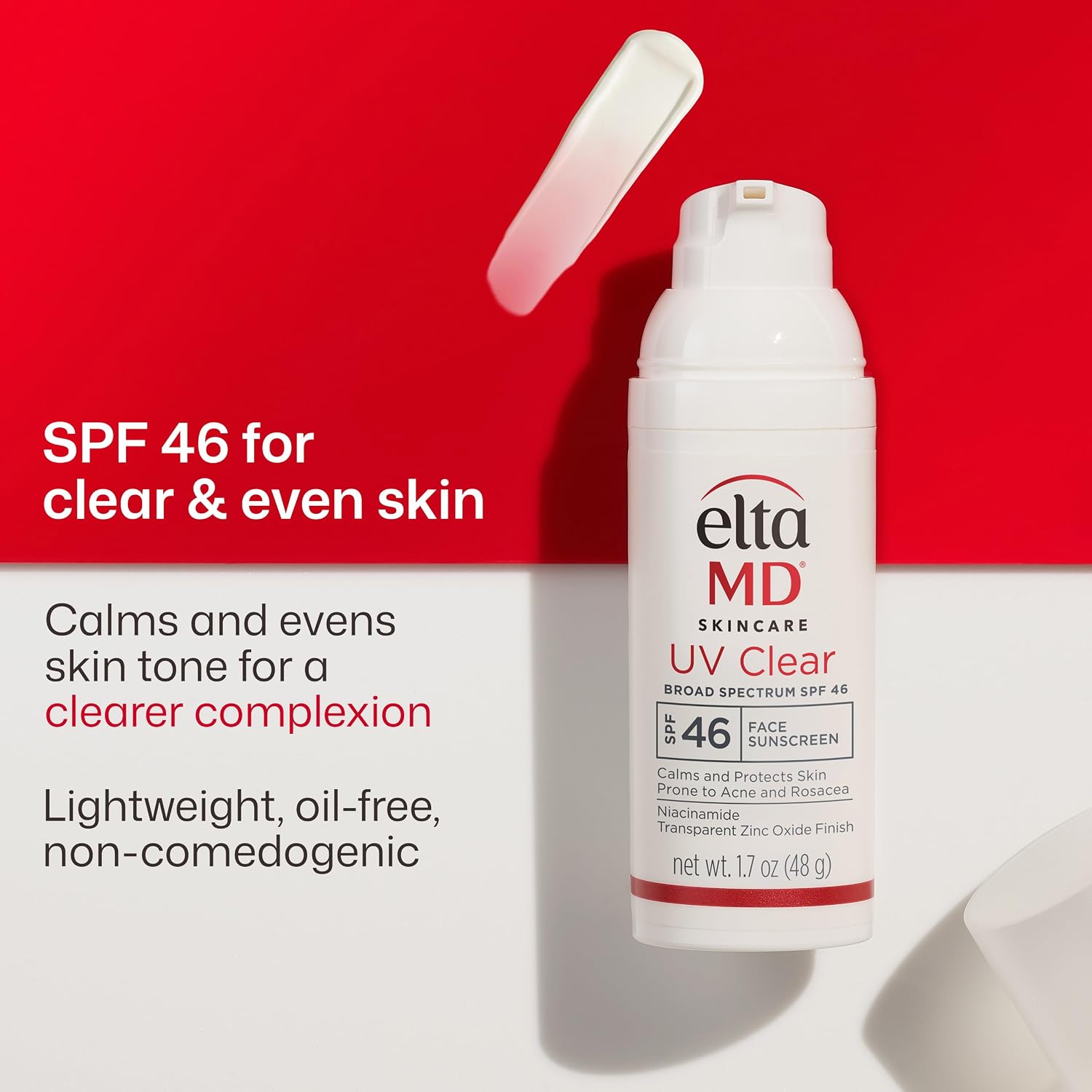 EltaMD UV Clear Face Sunscreen with Zinc Oxide Oil-Free SPF 46 and SPF 50
