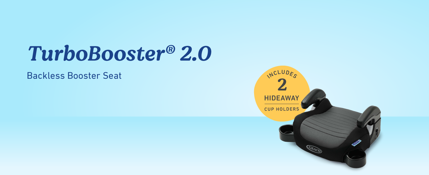 Graco TurboBooster 2.0 Backless Booster Car Seat Denton for Children