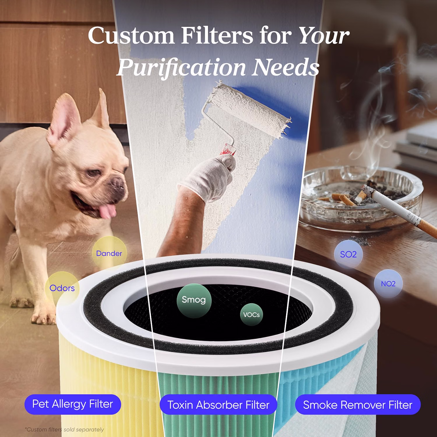 Levoit Air Purifier for Home Pets Hair Allergens Quiet Bedroom Air Purifier