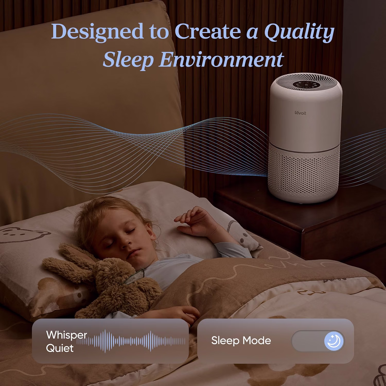 Levoit Air Purifier for Home Pets Hair Allergens Quiet Bedroom Air Purifier